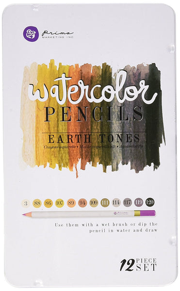 Prima Watercolor Pencils - Earth Tones - Scrapbooking Fairies