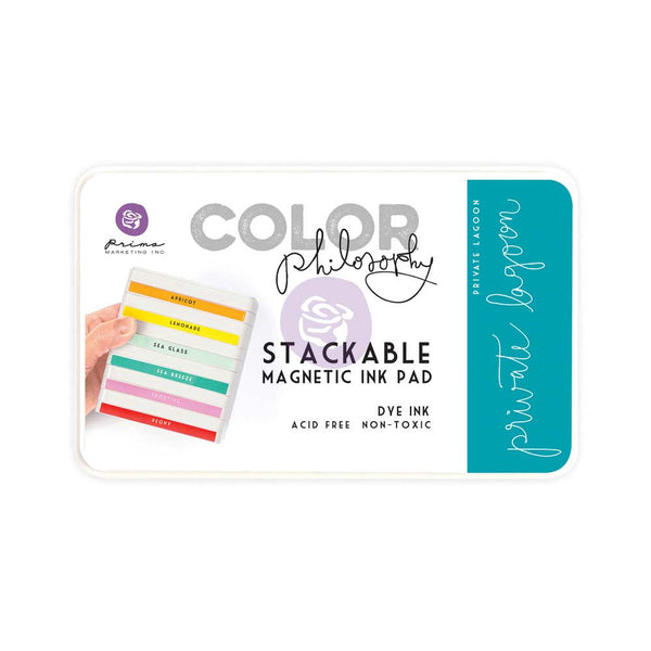 Prima, Magnetic and Stackable Ink Pad, Private Lagoon