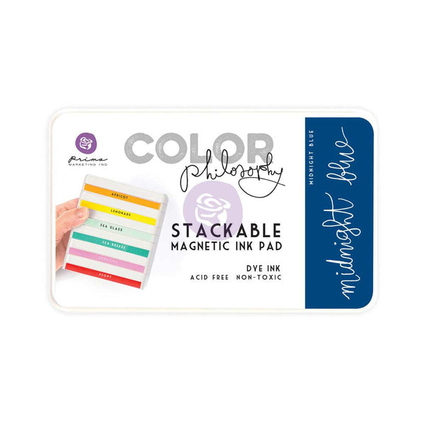 Prima, Magnetic and Stackable Ink Pad, Midnight Blue