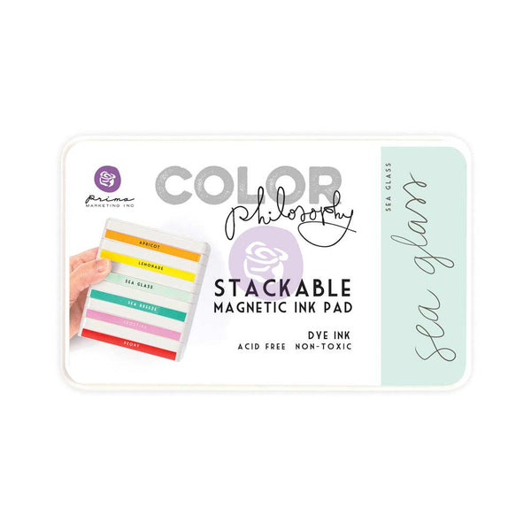Prima, Magnetic and Stackable Ink Pad, Sea Glass