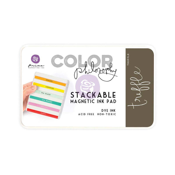 Prima, Magnetic and Stackable Ink Pad, Truffle