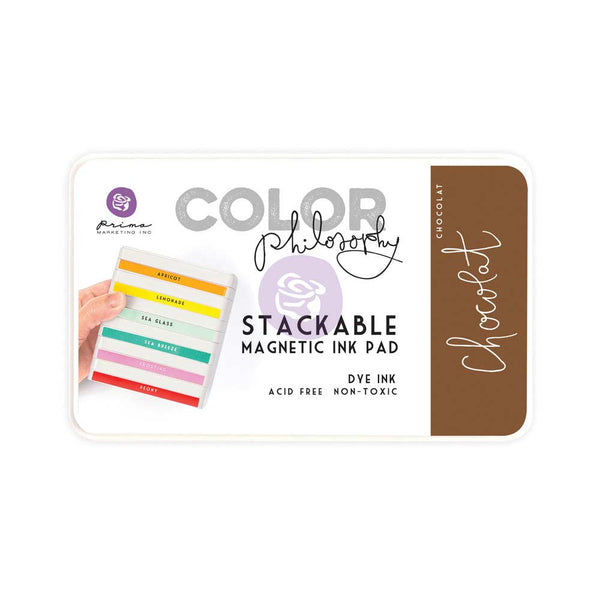 Prima, Magnetic and Stackable Ink Pad, Chocolat