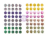 My Prima Planner Hole Reinforcers 3.5"X5.25" 2/Pkg, Foil