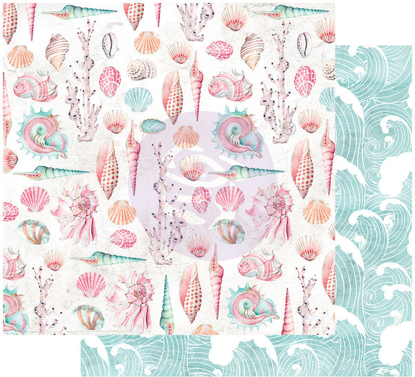 Prima, Surfboard Collection, Double-Sided Cardstock 12"X12", All the Shells