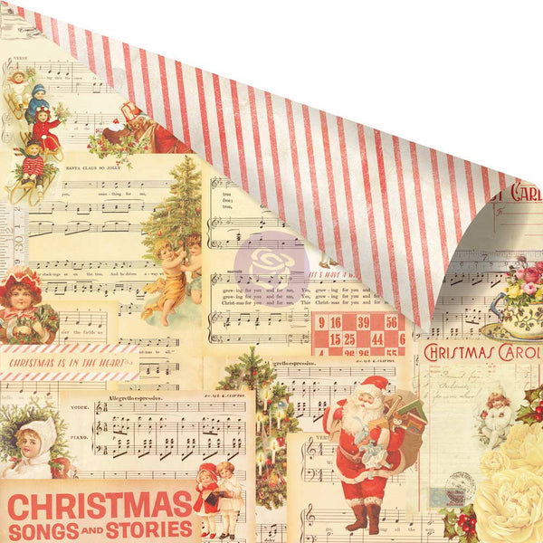 Prima, Sweet Peppermint Double-Sided Cardstock 12"X12" No Peeking!