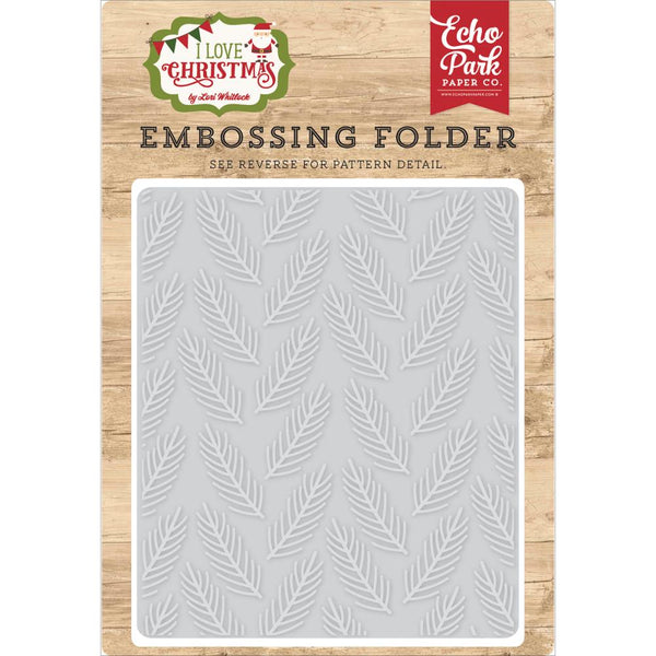 Echo Park Paper, I Love Christmas, Embossing Folder, Pine Boughs