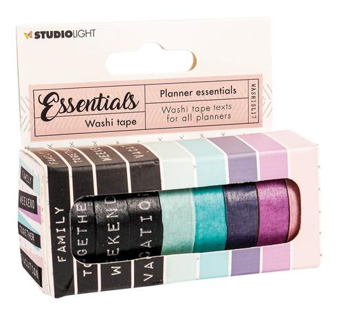 Studio Light Essentials Washi Tape, Planner, 9/Pkg