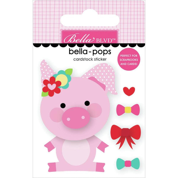 Bella Blvd, My Candy Girl Bella-Pops 3D Stickers, Pretty Piggy