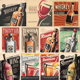 Reminisce, Happy Hour, Double-Sided Cardstock 12"X12", Good Times