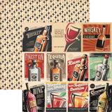 Reminisce, Happy Hour, Double-Sided Cardstock 12"X12", Good Times