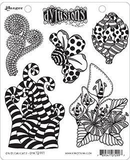 Dyan Reaveley's Dylusions Cling Stamp Collections 8.5"X7", Stripy Curlicues