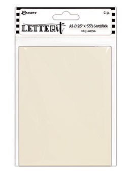 Ranger Letter It Cardstock 4.25"X5.5" 12/Pkg, Ivory Color