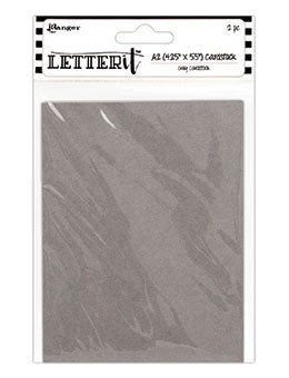 Ranger Letter It Cardstock 4.25"X5.5" 12/Pkg, Grey Color