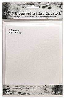Tim Holtz Distress Cracked Leather Cardstock, 12/Pkg, 4.25"X5.5"