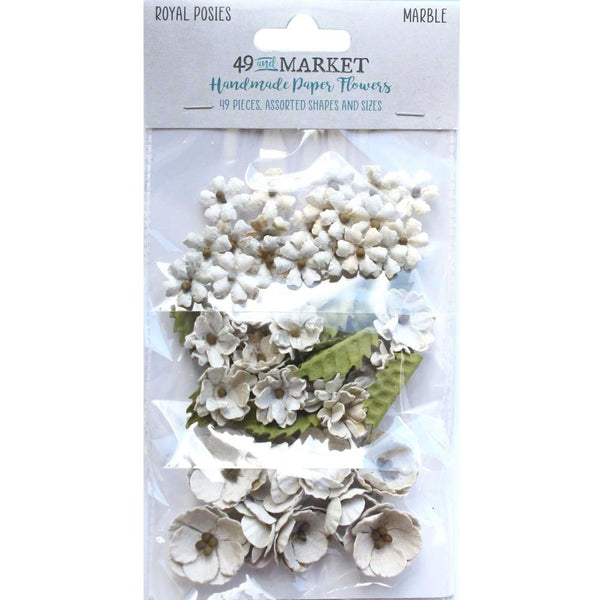 49 And Market, Royal Posies, Paper Flowers 49/Pkg, Marble