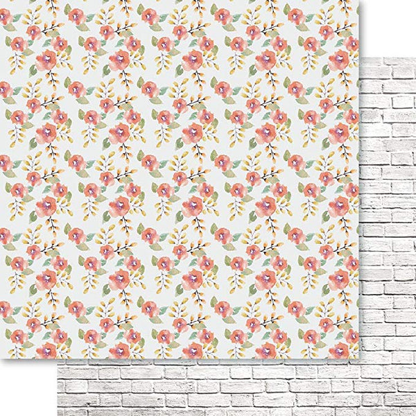 Bella! Raw & Rustic Double-Sided Cardstock 12"X12", Floral