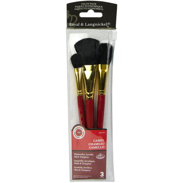 Royal & Langnickel, Camel Value Pack Brush Set, 3/Pkg