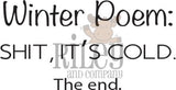 Riley & Company, Rubber Stamps, Winter Poem