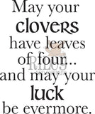 Riley & Company, Rubber Stamps, May Your Clovers