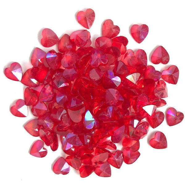 Buttons Galore & More, Sparkletz Embellishment, Red Hearts
