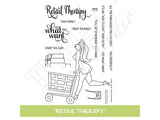 Three Room Studio, "Retail Therapy" Clear Stamp Set
