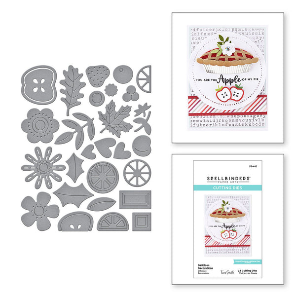Spellbinders Etched Dies By Tina Smith, Delicious Decorations, Pie Perfection (S3-442)