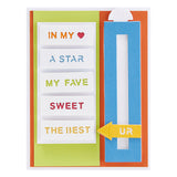 Spellbinders, Slider Bar Accents Etched Dies from the Birthday Celebrations Collection (S3-448)