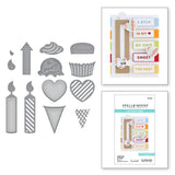 Spellbinders, Slider Bar Accents Etched Dies from the Birthday Celebrations Collection (S3-448)