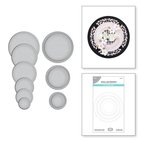 Spellbinders Etched Dies By Becca Feeken, Fluted Classics Circles (S4-1150)