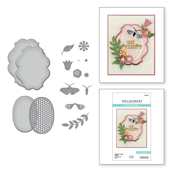 Spellbinders Etched Dies By Becca Feeken, Summer Label Motifs (S4-1220)