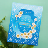 Spellbinders Glimmer Hot Foil Plate & Die, Making Me Smile Sentiments- Four Petal (GLP-379)