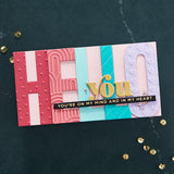 Spellbinders Etched Dies, Hello You, Be Bold Color Block (S5-476)