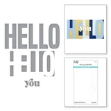 Spellbinders Etched Dies, Hello You, Be Bold Color Block (S5-476)