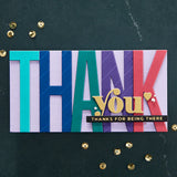 Spellbinders Etched Dies, Thank You- Be Bold Color Block (S5-477)