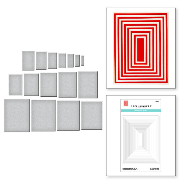 Spellbinders, Precision Layering Basics Collection Etched Dies, A2 A