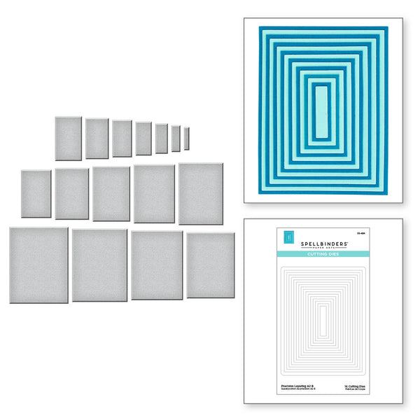Spellbinders, Precision Layering Basics Collection Etched Dies, A2 B