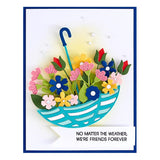 Spellbinders Etched Dies By Vicki Papaioannou, Umbrella Bloom- Showered In Love (S5-554)