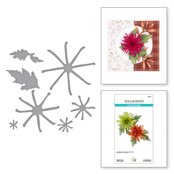 Spellbinders Etched Dies By Susan Tierney-Cockburn, Spider Mum -Victorian Garden (S5-576)