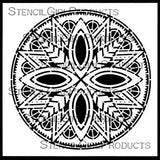 Stencil Girl, Boho Mandala Circle, 6"x'6" Stencil, Designed by Gwen Lafleur