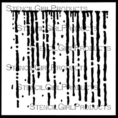 Stencil Girl, Drips, 6"x6" Stencil, Designed by Seth Apter