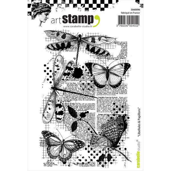 Carabelle Studio Cling Stamp A6, Dragonflies & Butterflies (Libellules & Papillons)