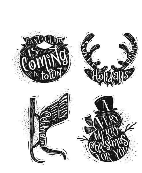 Stampers Annoymous, Cling Stamp, Carved Christmas #3 - Scrapbooking Fairies