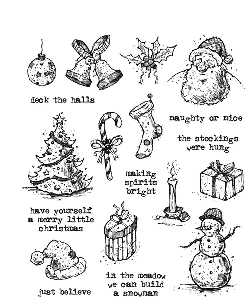 Stampers Annoymous, Cling Stamp, Tattered Christmas - Scrapbooking Fairies
