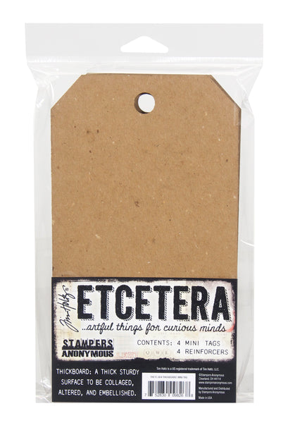 Stampers Anonymous - Tim Holtz Etcetera, Chipboard, Mini Tag - Scrapbooking Fairies