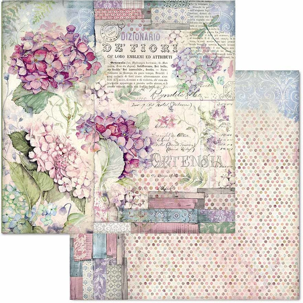 Stamperia Double-Sided Cardstock 12"X12", Hortensia