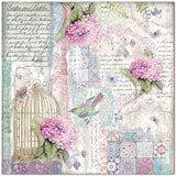 Stamperia Double-Sided Cardstock 12"X12", Hortensia - Cage & Birds