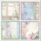 Stamperia Double-Sided Cardstock 12"X12", 4 Cards, Hortensia