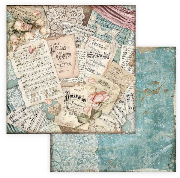 Stamperia Double-Sided Cardstock 12"X12", Scores, Passion
