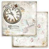 Stamperia Double-Sided Cardstock 12"X12", Journal Clock, Romantic