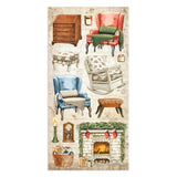 Stamperia Collectables Double-Sided Paper 6"X12" 10/Pkg, Home For The Holidays, 10 Designs/1 Each